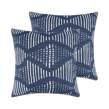 Bakio Euro Pillow Sham | Set of 2 | Nautical Shams - Quahog Bay Bedding