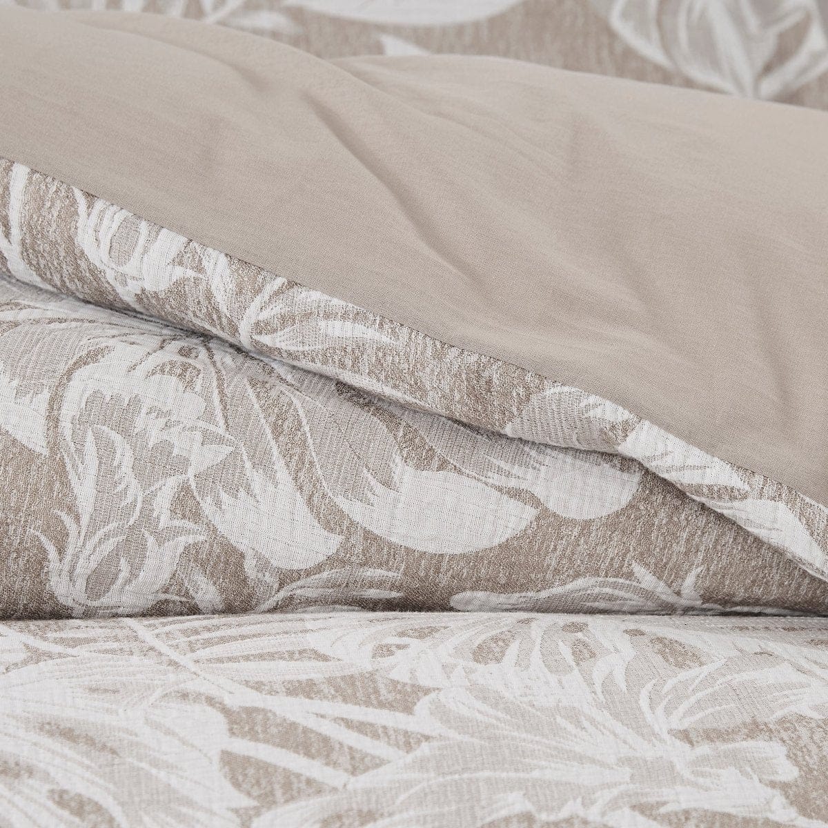 Bali Tropical Leaves Gauze Jacquard Duvet Cover Set - Quahog Bay Bedding