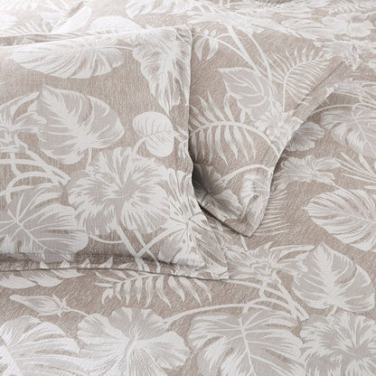 Bali Tropical Leaves Gauze Jacquard Duvet Cover Set - Quahog Bay Bedding