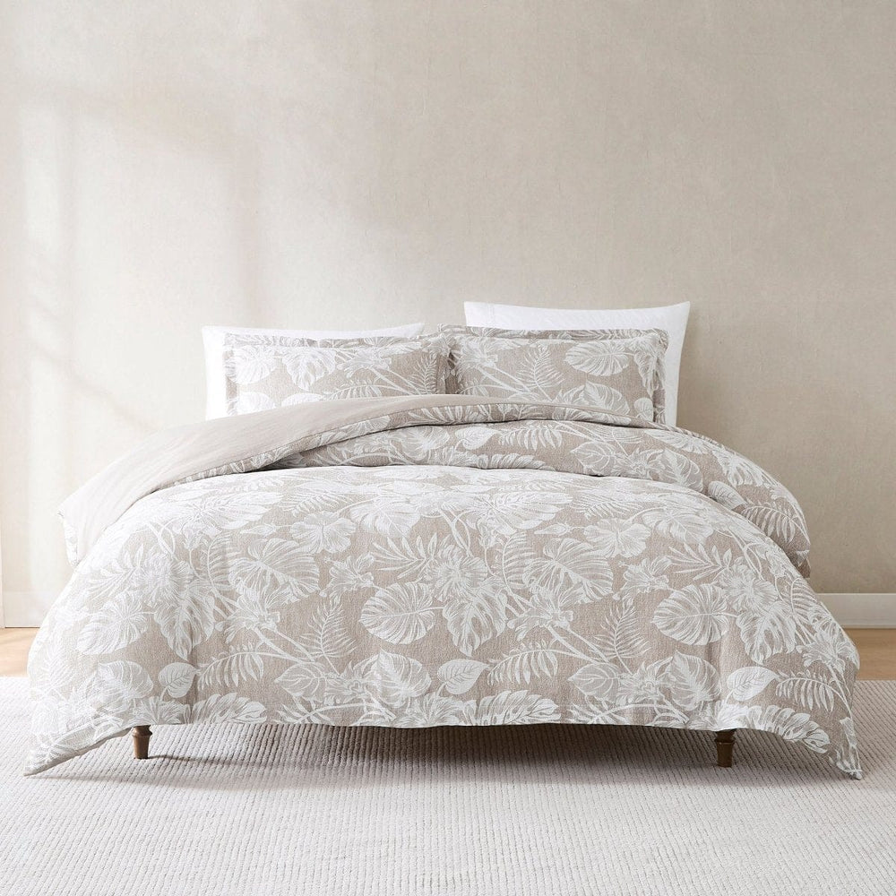 Bali Tropical Leaves Gauze Jacquard Duvet Cover Set - Quahog Bay Bedding