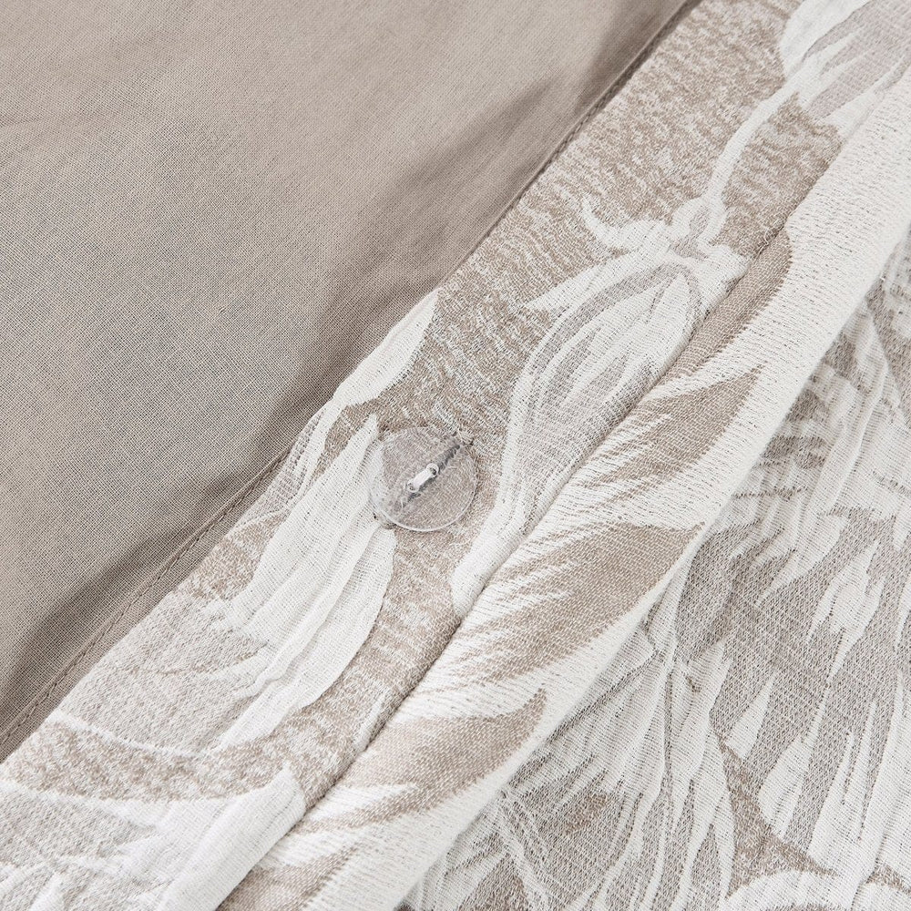 Bali Tropical Leaves Gauze Jacquard Duvet Cover Set - Quahog Bay Bedding