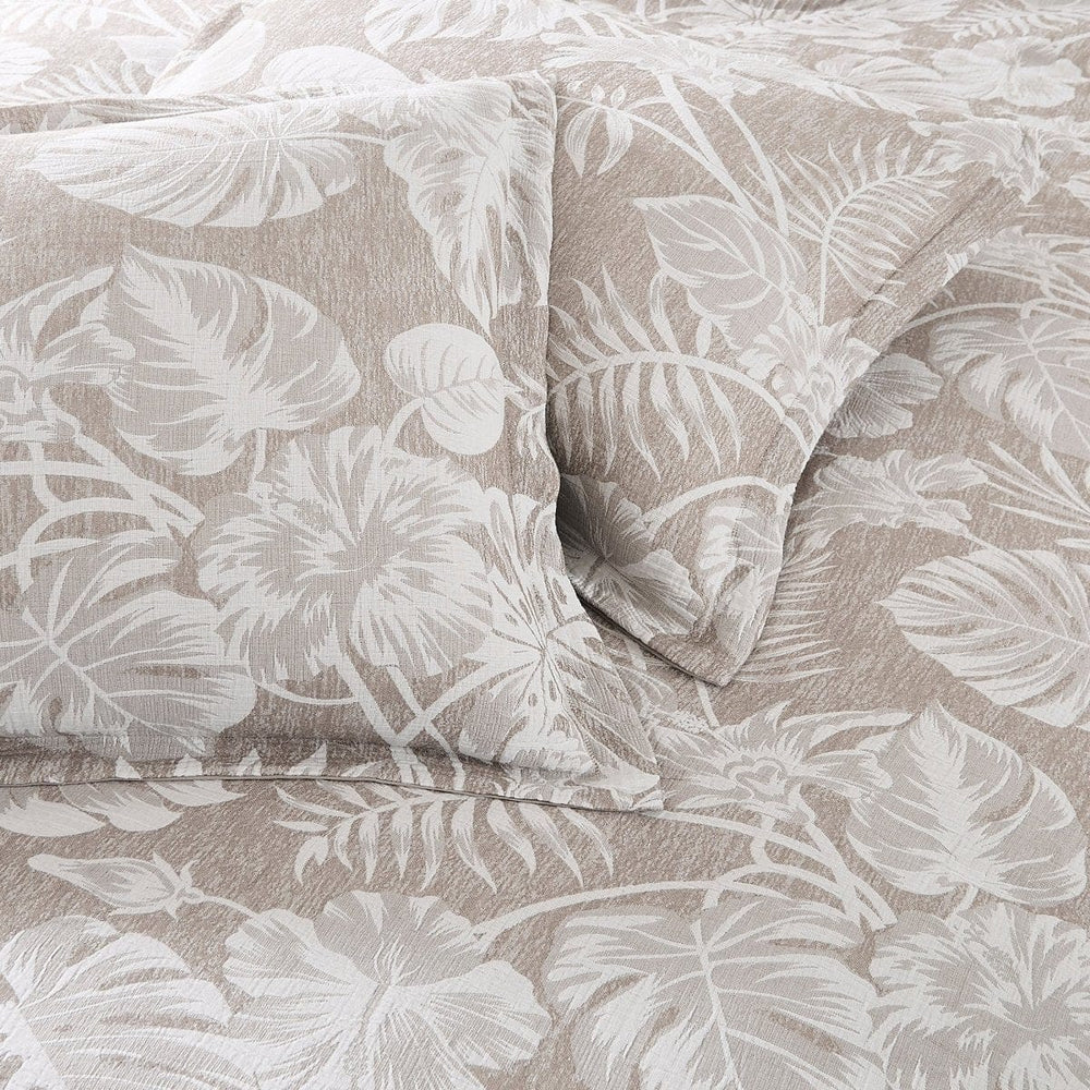 Bali Tropical Leaves Gauze Jacquard Duvet Cover Set - Quahog Bay Bedding