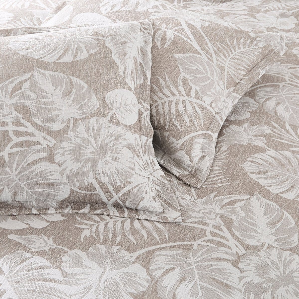 Bali Tropical Leaves Gauze Jacquard Duvet Cover Set - Quahog Bay Bedding