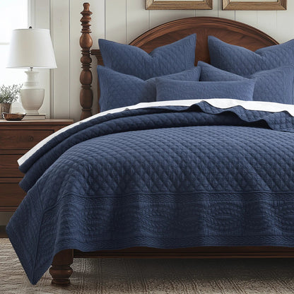Ballou Bedspread Set - Navy Blue - Quahog Bay Bedding