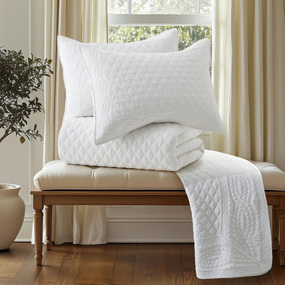 Ballou Bedspread Set - White - Quahog Bay Bedding