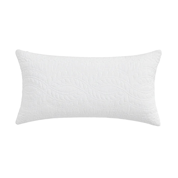 Ballou Bright White Rectangular Pillow - Quahog Bay Bedding