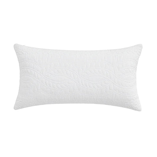 Ballou Bright White Rectangular Pillow - Quahog Bay Bedding