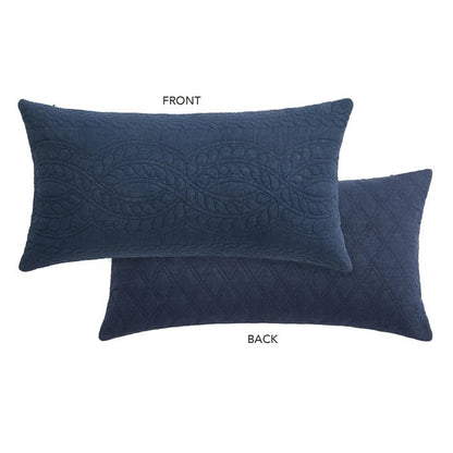 Ballou Navy Blue Rectangular Pillow - Quahog Bay Bedding