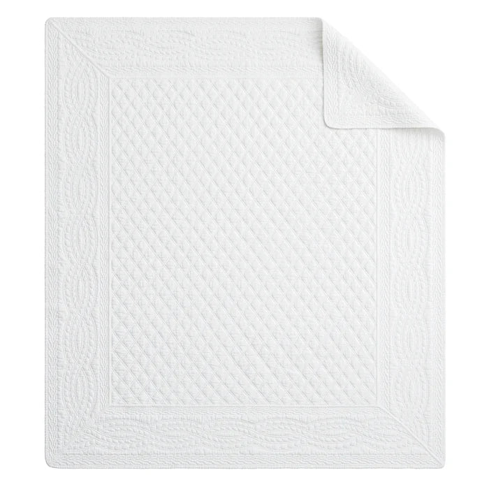 Ballou Throw Blanket - White - Quahog Bay Bedding