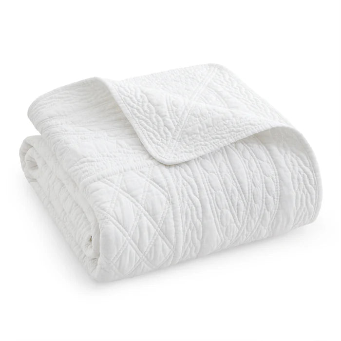 Ballou Throw Blanket - White - Quahog Bay Bedding