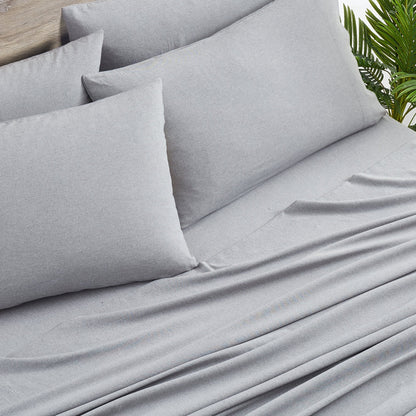 Bamboo 2000 Thread Count 6 - Piece Chambray Sheet Set with SnugGrip - Quahog Bay Bedding