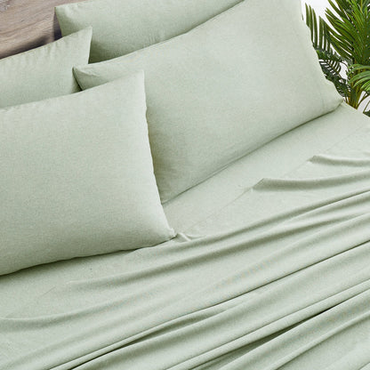 Bamboo 2000 Thread Count 6 - Piece Chambray Sheet Set with SnugGrip - Quahog Bay Bedding