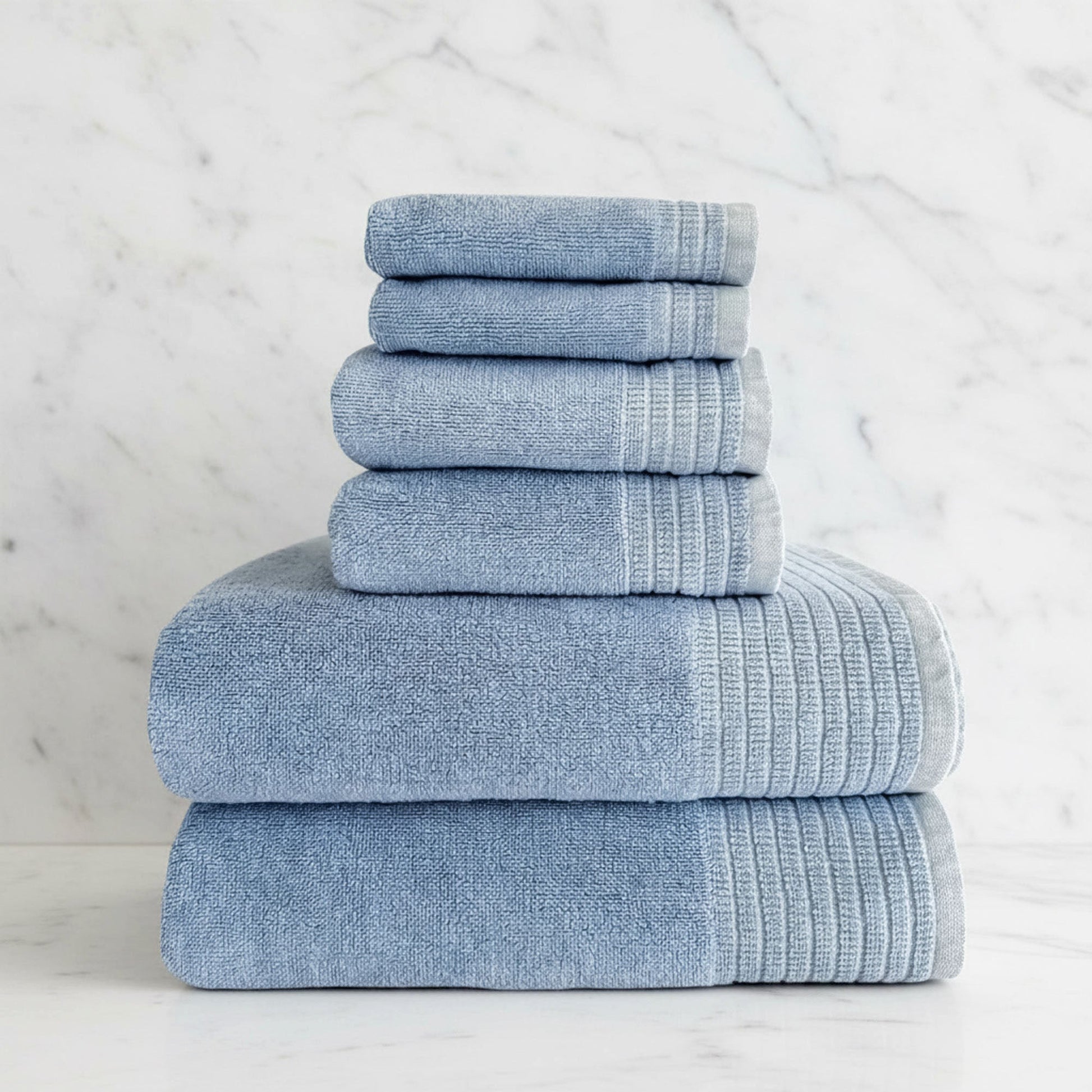 Bamboo 6 Piece Spa Towel Set – Ocean - Quahog Bay Bedding
