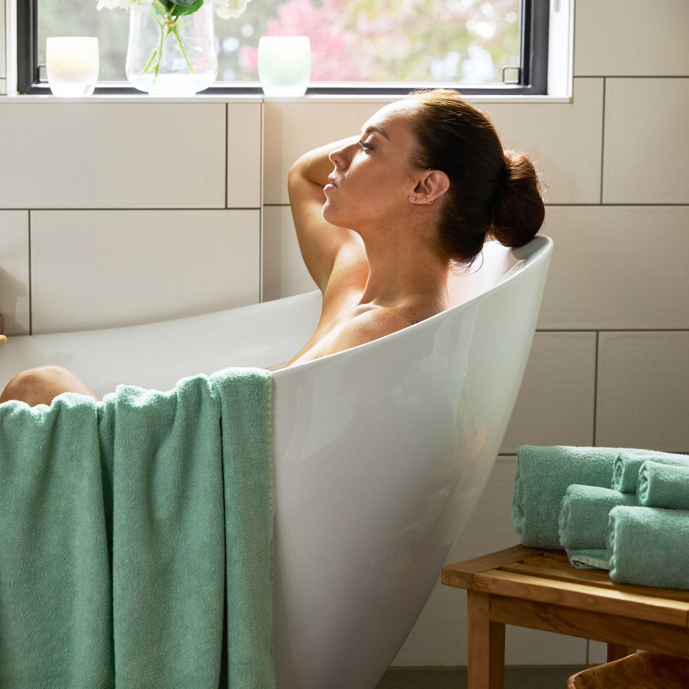 Bamboo 6 Piece Spa Towel Set – Seaglass - Coastal Bath Towels - Quahog Bay Bedding