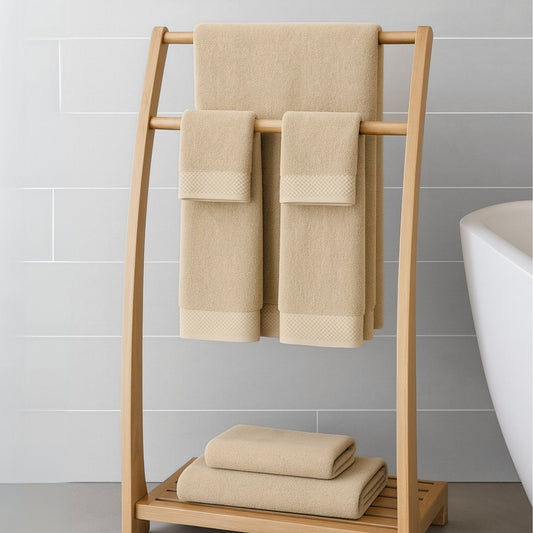 Bamboo 8 Piece Towel Sets - Champagne - Quahog Bay Bedding