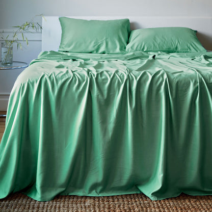 Bamboo Bed Sheet Set - Seaglass - Cooling Bamboo Sheets - Quahog Bay Bedding