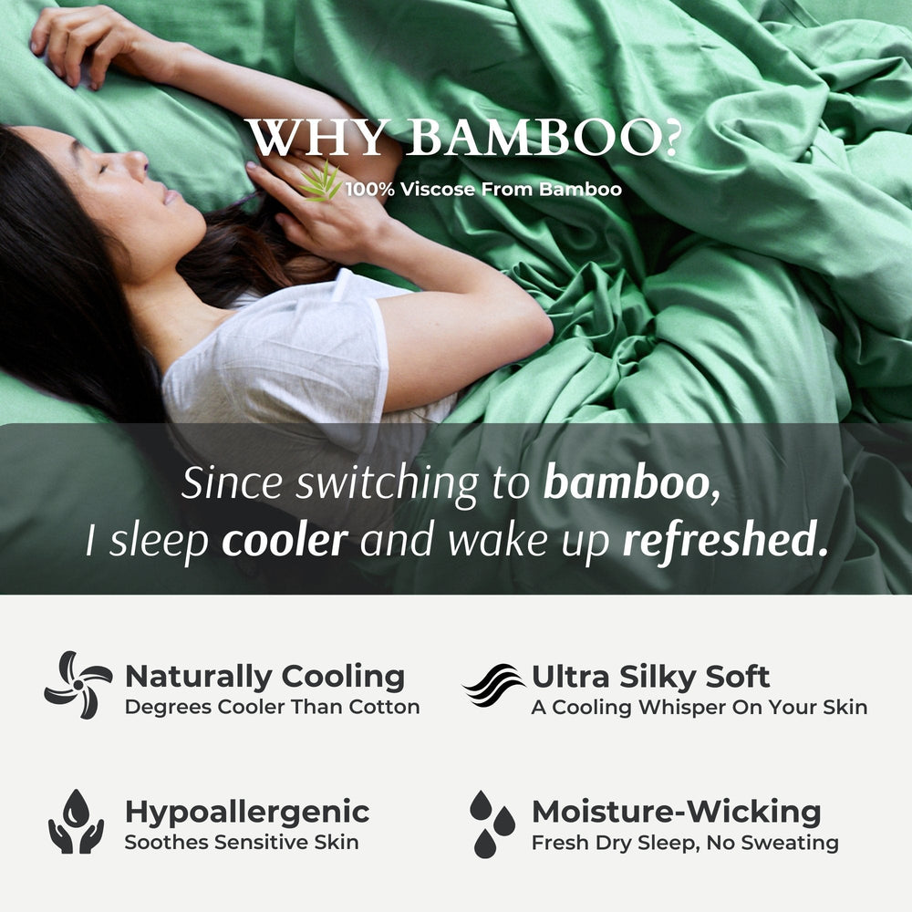 Bamboo Bed Sheet Set - Seaglass - Cooling Bamboo Sheets - Quahog Bay Bedding