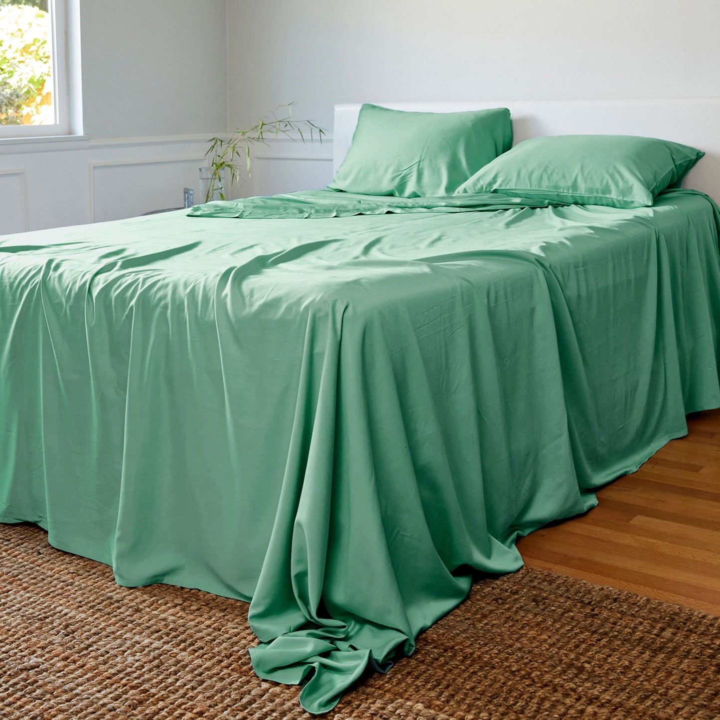 Bamboo Bed Sheet Set - Seaglass - Cooling Bamboo Sheets - Quahog Bay Bedding