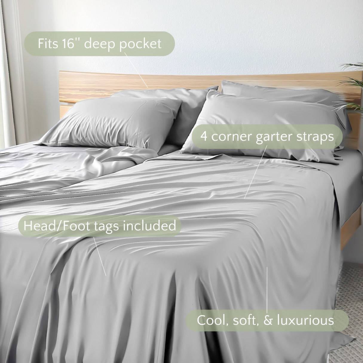 Best Bamboo Sheets 330TC Copper Infused | Quahog Bay Bedding