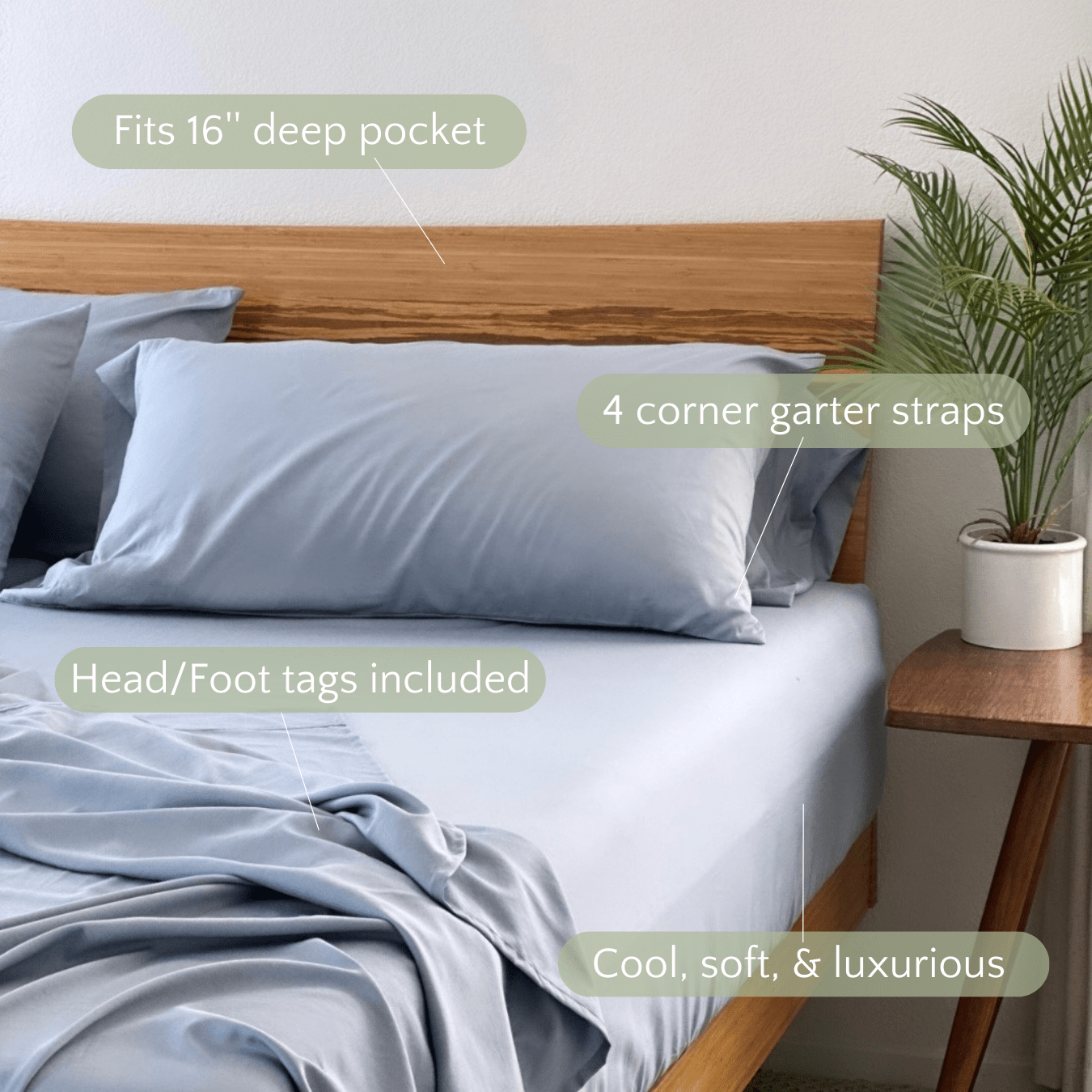 Best Bamboo Sheets 330TC Copper Infused - Quahog Bay Bedding