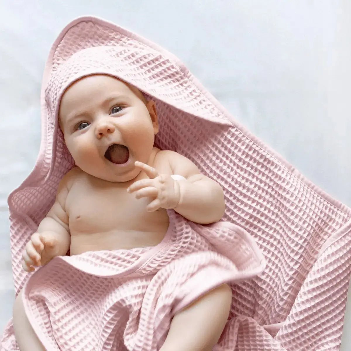 Bamboo Waffle Hooded Baby Towel - Quahog Bay Bedding
