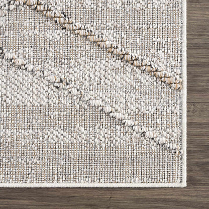 Baqer Bone & Tan Textured Performance Rug - Clearance - Quahog Bay Bedding