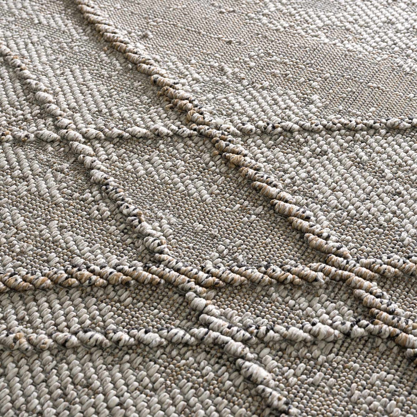 Baqer Bone & Tan Textured Performance Rug - Clearance - Quahog Bay Bedding