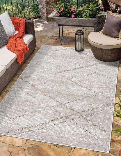 Baqer Bone & Tan Textured Performance Rug - Clearance - Quahog Bay Bedding