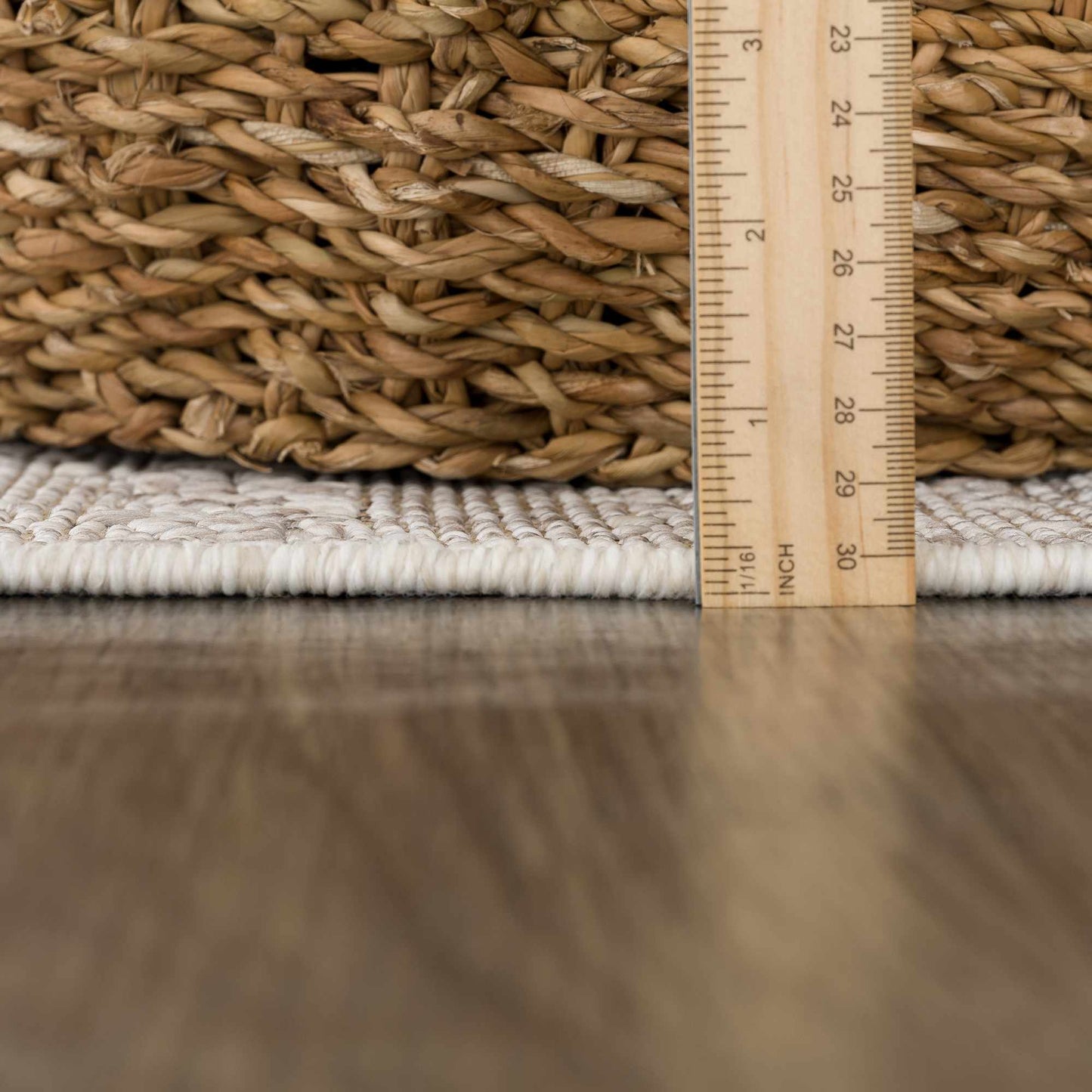 Baqer Bone & Tan Textured Performance Rug - Clearance - Quahog Bay Bedding