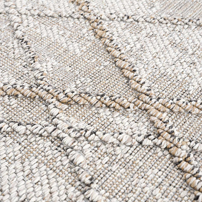 Baqer Bone & Tan Textured Performance Rug - Clearance - Quahog Bay Bedding