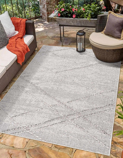 Baqer Bone & Taupe Textured Performance Rug - Clearance - Quahog Bay Bedding