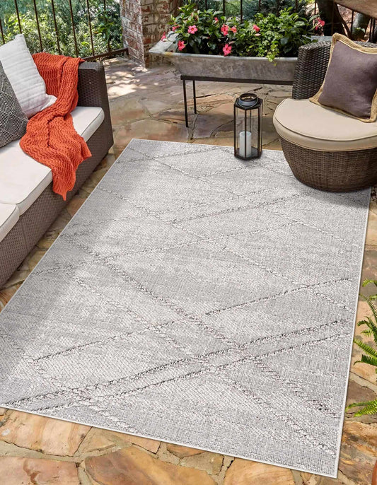 Baqer Bone & Taupe Textured Performance Rug - Clearance - Quahog Bay Bedding