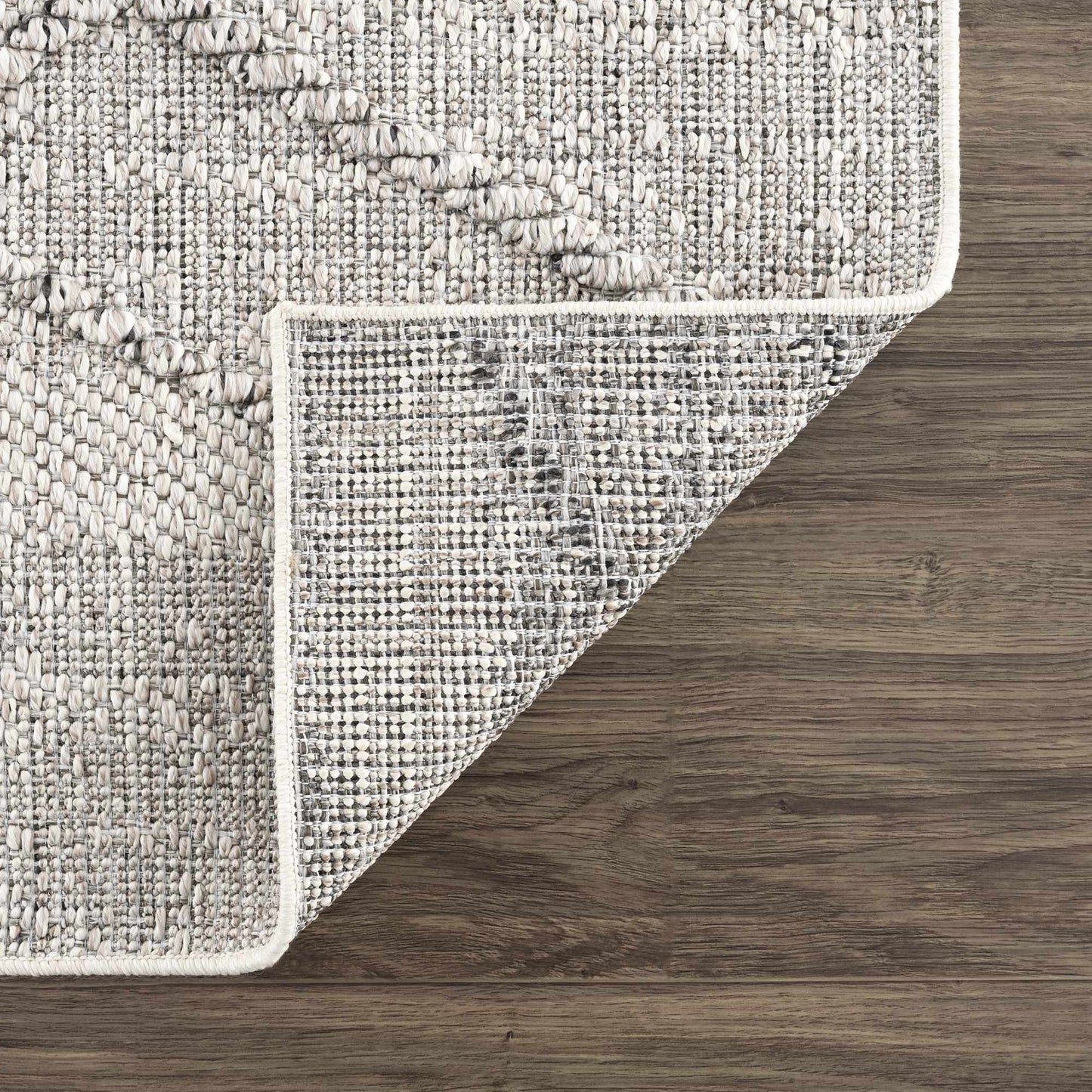 Baqer Bone & Taupe Textured Performance Rug - Clearance - Quahog Bay Bedding