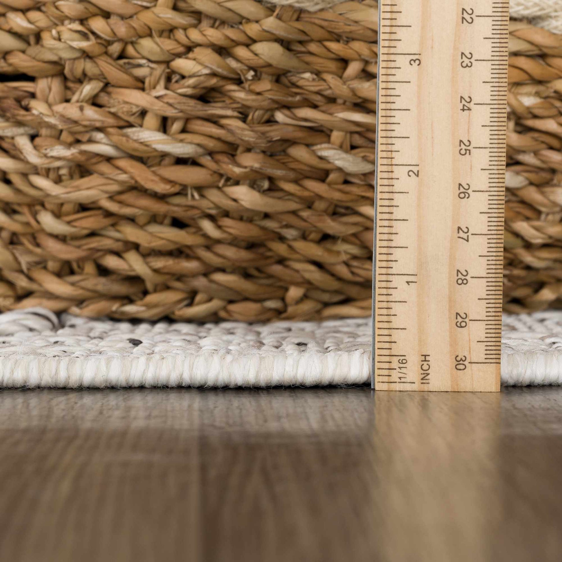 Baqer Bone & Taupe Textured Performance Rug - Clearance - Quahog Bay Bedding