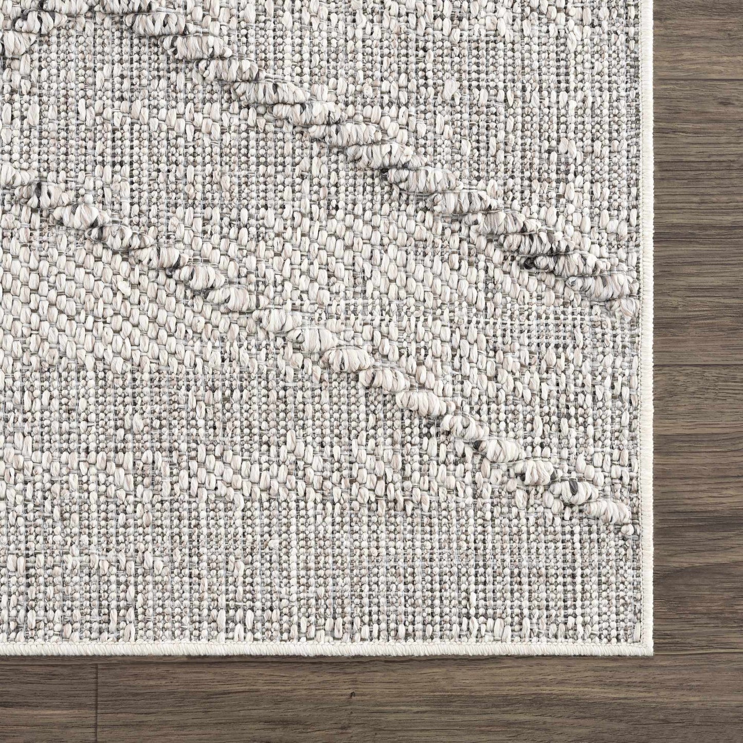 Baqer Bone & Taupe Textured Performance Rug - Clearance - Quahog Bay Bedding
