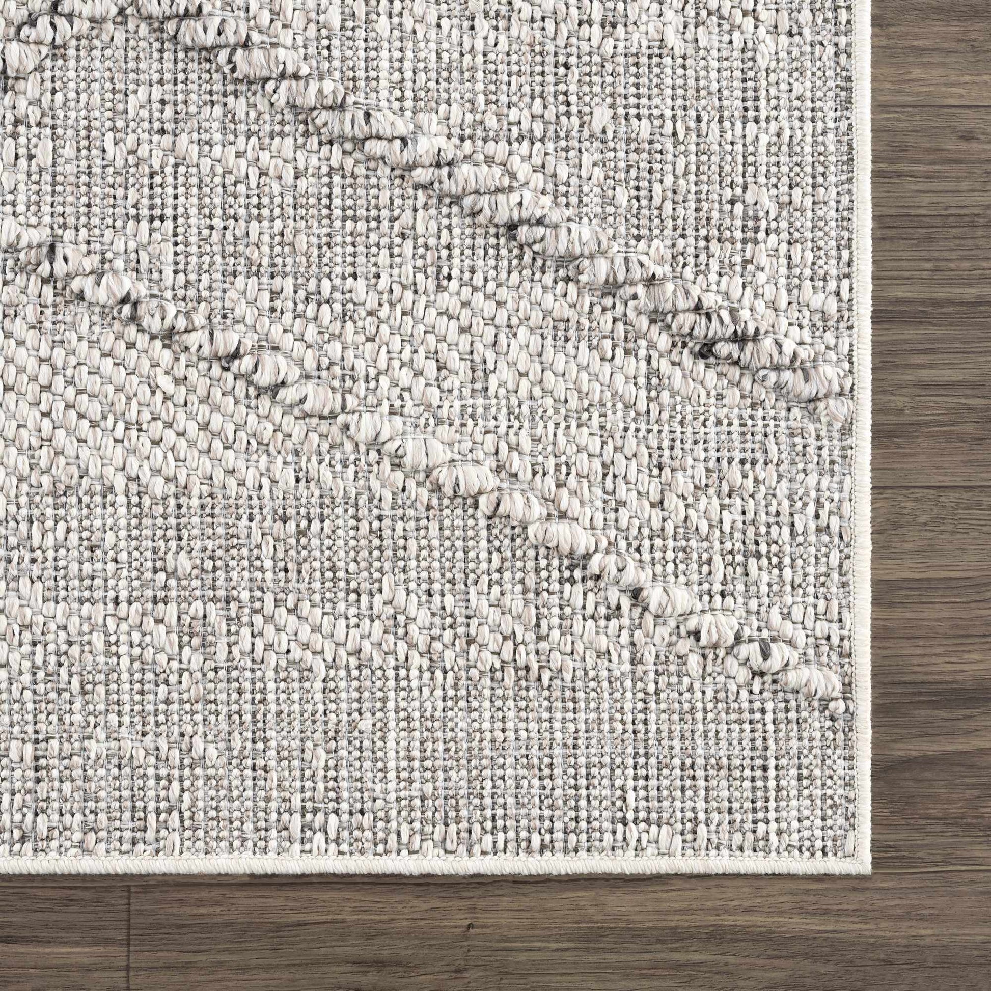 Baqer Bone & Taupe Textured Performance Rug - Clearance - Quahog Bay Bedding