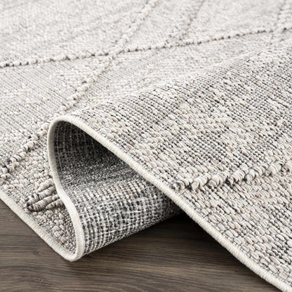 Baqer Bone & Taupe Textured Performance Rug - Clearance - Quahog Bay Bedding