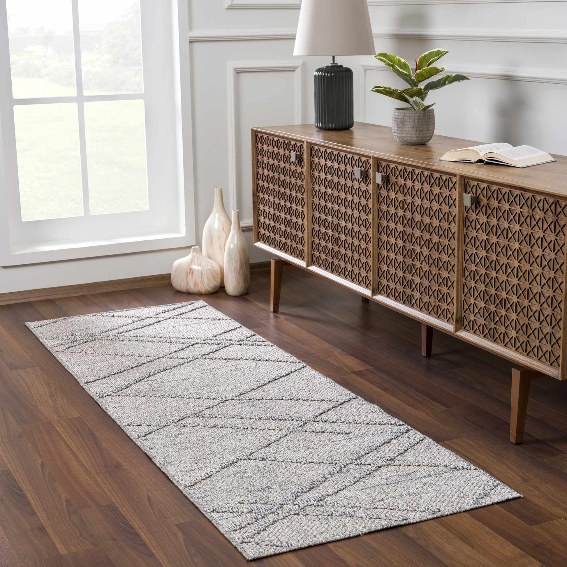 Baqer Taupe & Gray Textured Performance Rug - Clearance - Quahog Bay Bedding