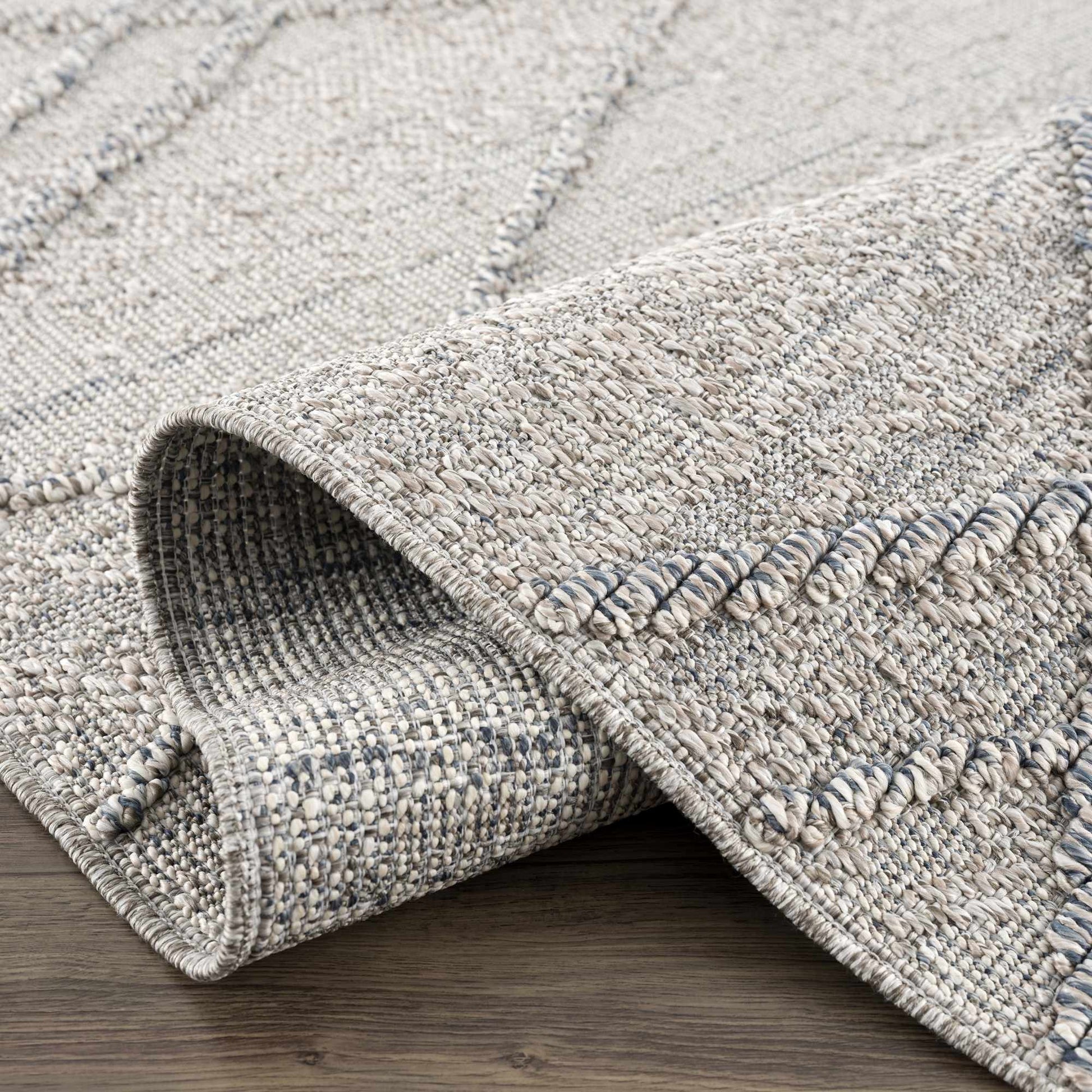 Baqer Taupe & Gray Textured Performance Rug - Clearance - Quahog Bay Bedding