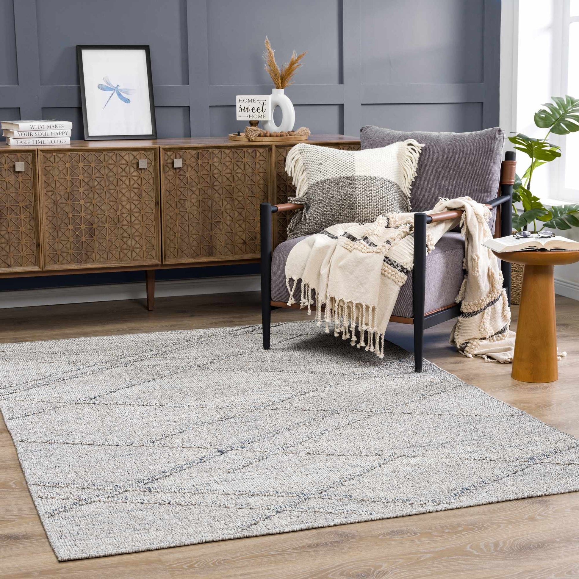 Baqer Taupe & Gray Textured Performance Rug - Clearance - Quahog Bay Bedding