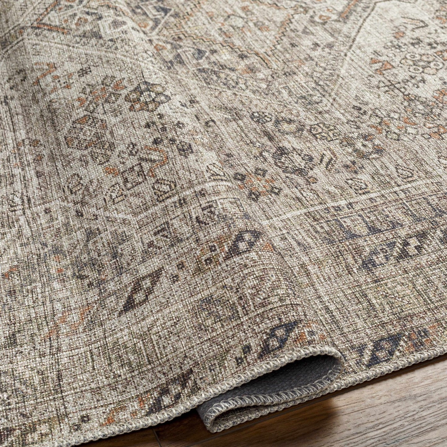 Barny Beige Flat Pile Washable Rug - Quahog Bay Bedding