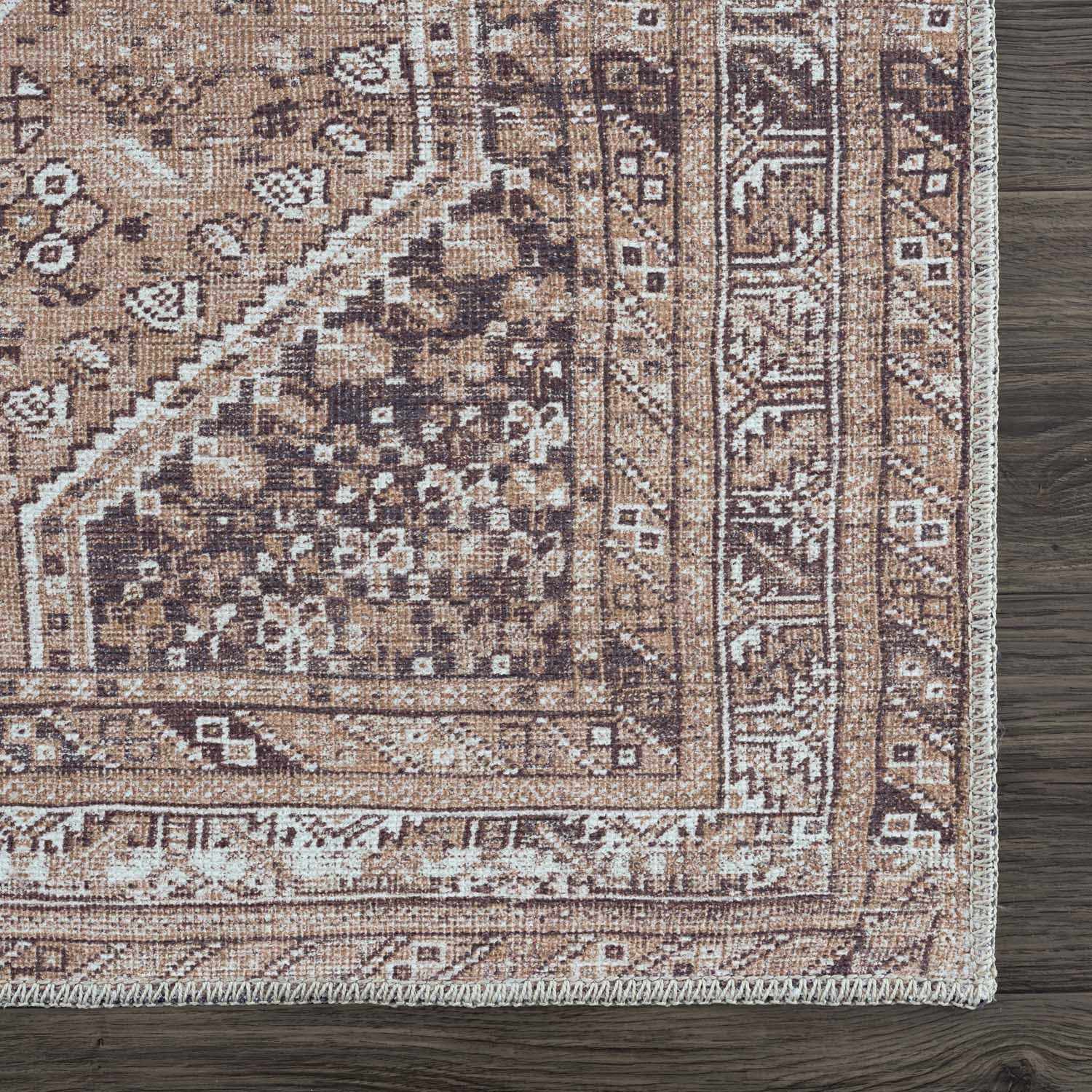 Barny Brown Flat Pile Washable Rug - Quahog Bay Bedding