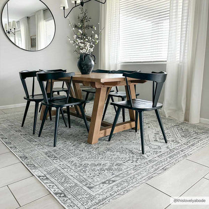 Barny Sage Flat Pile Washable Rug - Quahog Bay Bedding