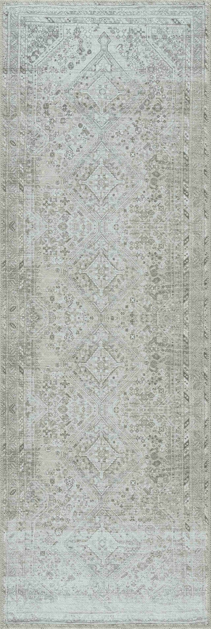 Barny Sage Flat Pile Washable Rug - Quahog Bay Bedding