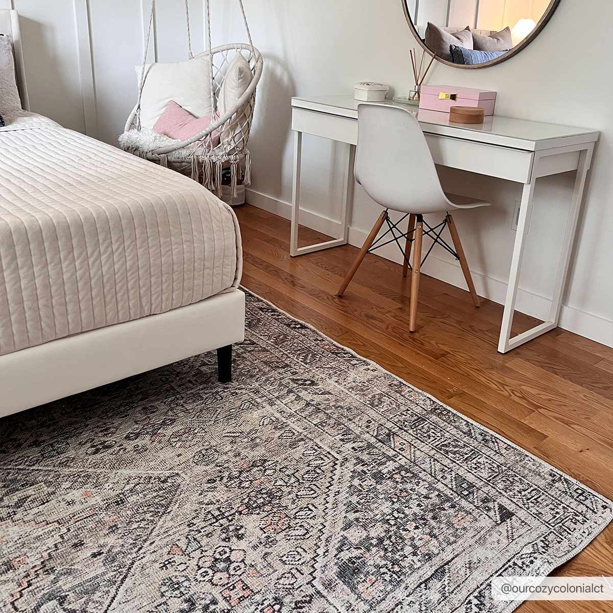 Barny Tan Flat Pile Washable Area Rug - Quahog Bay Bedding
