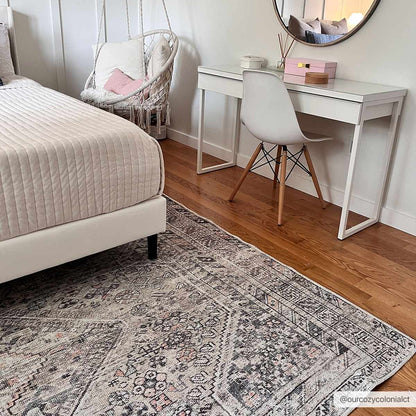 Barny Tan Flat Pile Washable Area Rug - Quahog Bay Bedding
