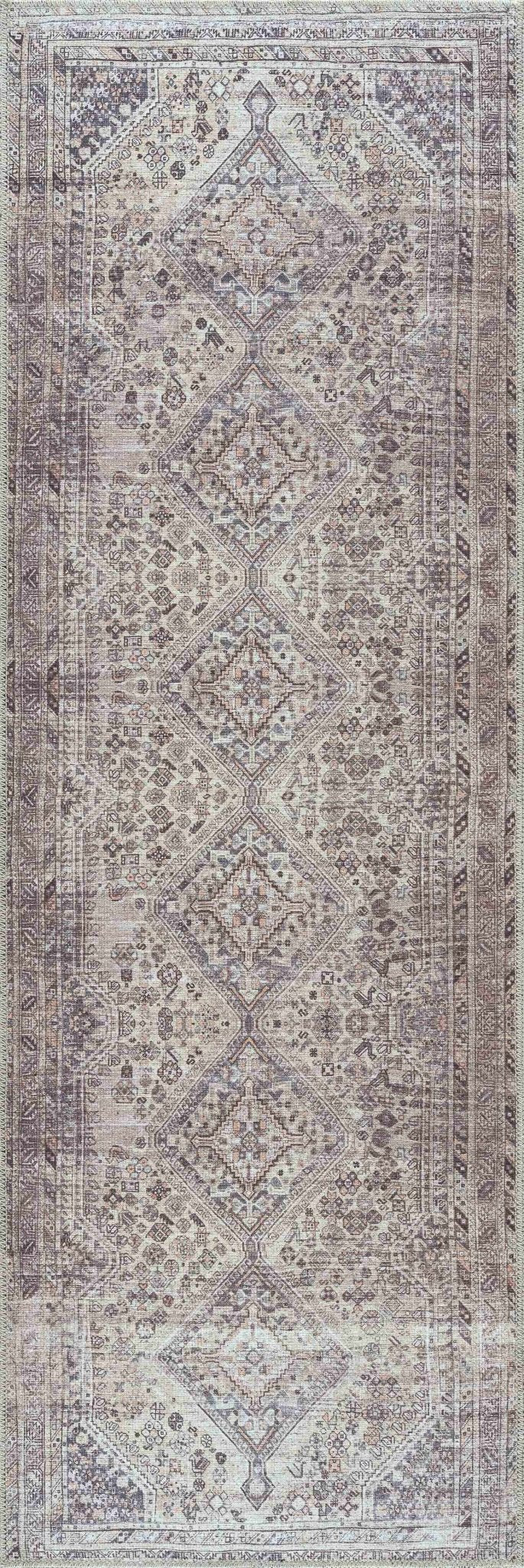 Barny Tan Flat Pile Washable Area Rug - Quahog Bay Bedding