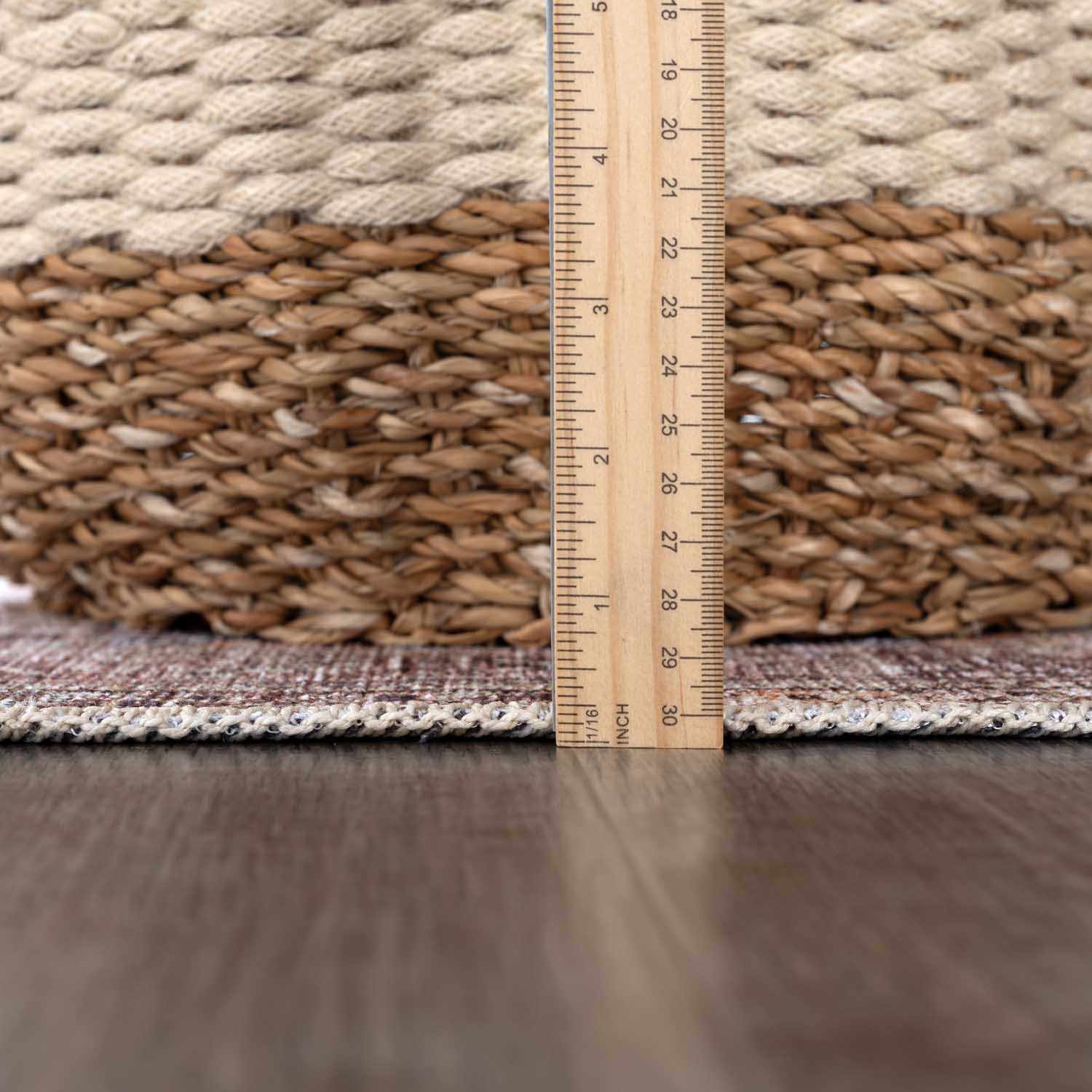 Barny Tan Flat Pile Washable Area Rug - Quahog Bay Bedding