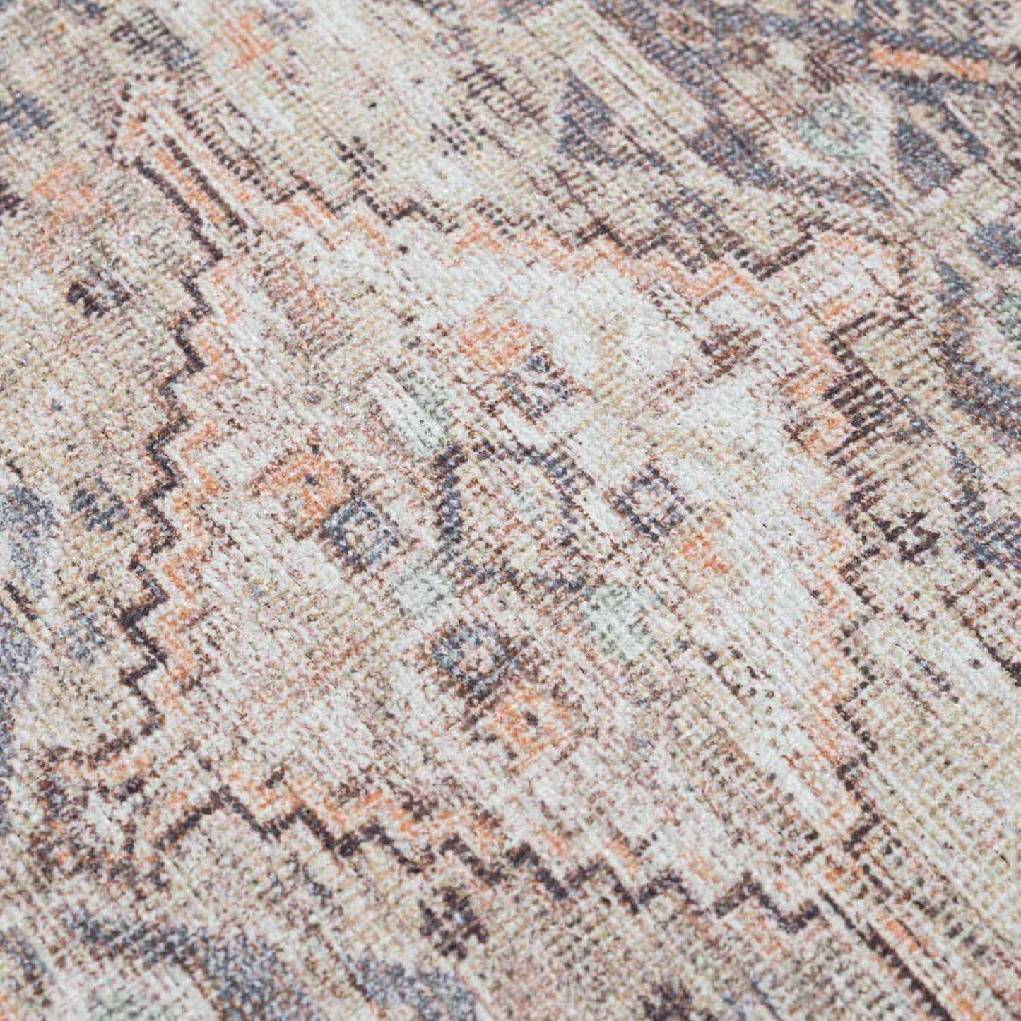 Barny Tan Flat Pile Washable Area Rug - Quahog Bay Bedding