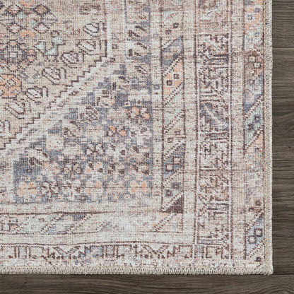 Barny Tan Flat Pile Washable Area Rug - Quahog Bay Bedding